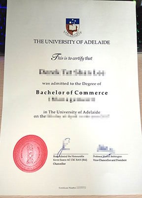 澳大利亚阿德莱德大学毕业证书样本