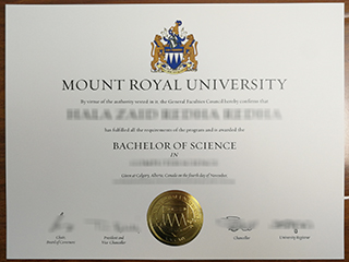 加拿大皇家山大学毕业证样本