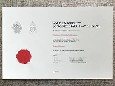 加拿大奥斯古德霍尔法学院毕业证样本