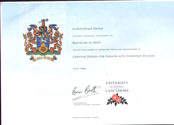 英国兰开夏大学毕业证样本