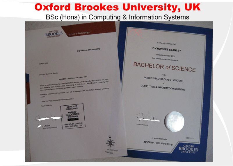 英国牛津布鲁克斯大学毕业证样本