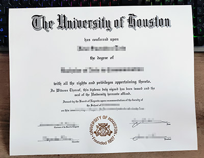 美国休斯顿大学毕业证样本