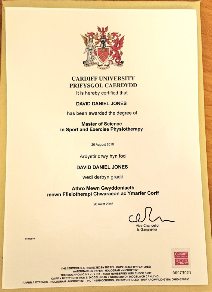 英国卡迪夫大学毕业证样本