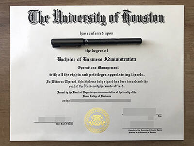 美国休斯顿大学毕业证样本